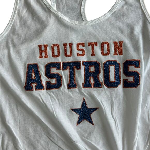 HOUSTON ASTROS Womens Racerback Tank Glitter Vinyl XL - Picture 4 of 6